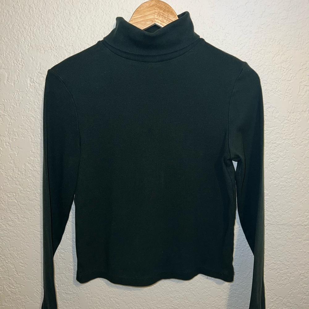 Bamboo Traders  Forest Green Turtleneck